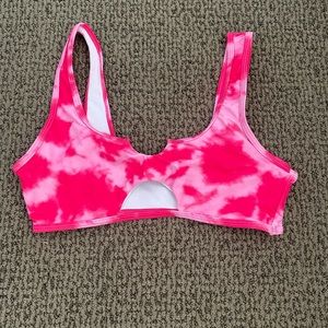 SHEIN Tie Dye Cut-out Bikini Swimsuit Top